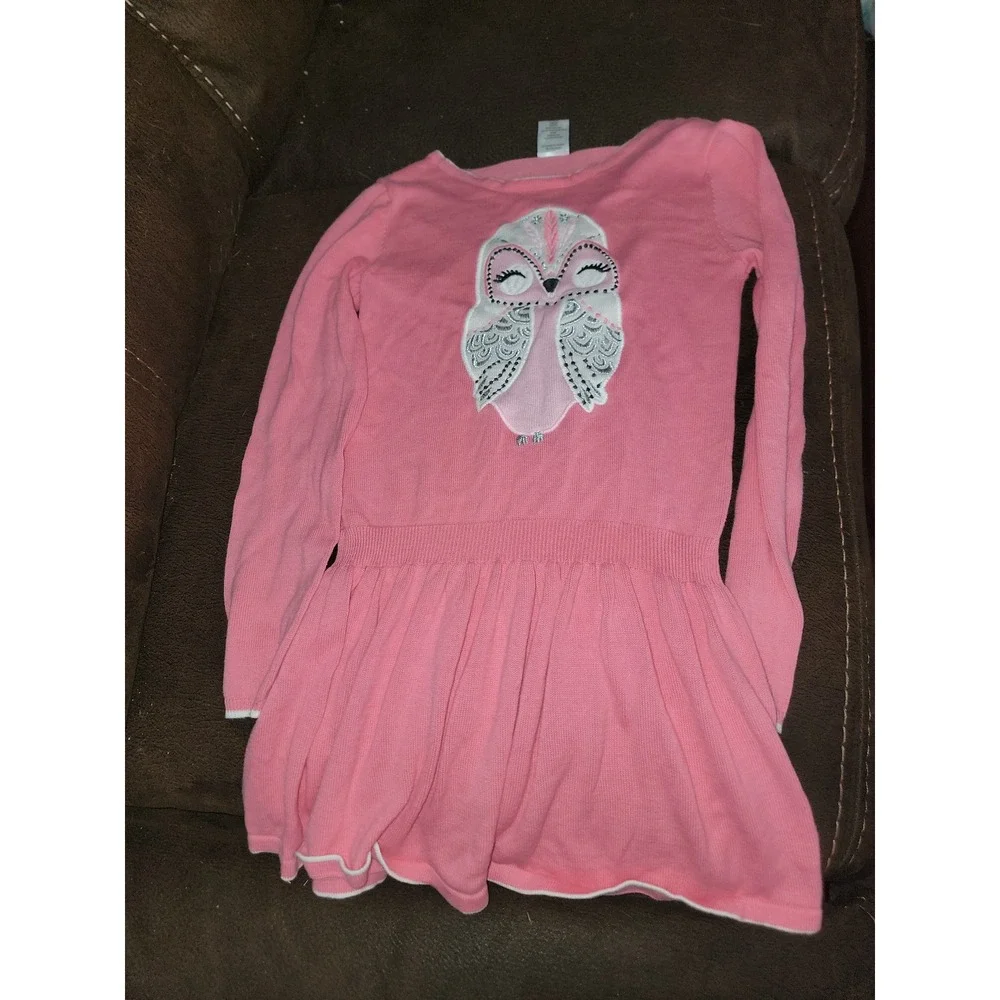 Gymboree outlet cozy fairytale owl sweater dress size 7
